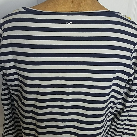 MAX MARA WEEKEND 3/4 SLEEVE EMBELLISHED TEE - Picture 5 of 7